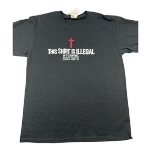Christian Romans 1:16 Cross Graphic T-Shirt Black Gildan Size L Faith Tee NWT